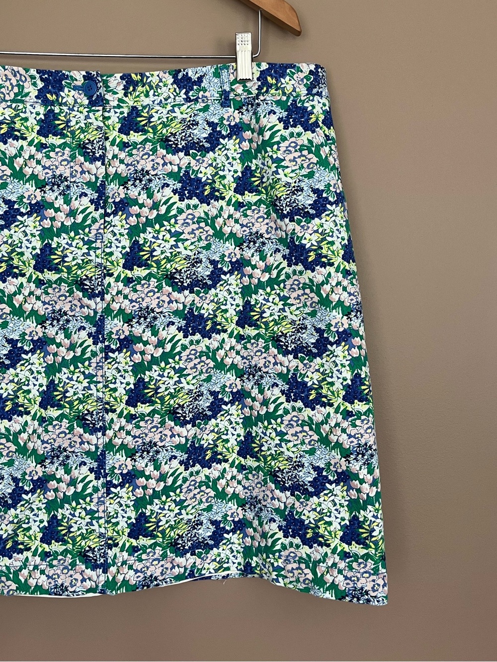 {Talbots} Floral Denim Skirt - Womens 14W - Picture 3 of 8